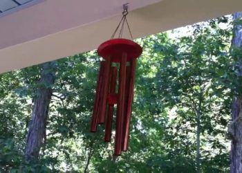 how to hang wind chimes without making a hole