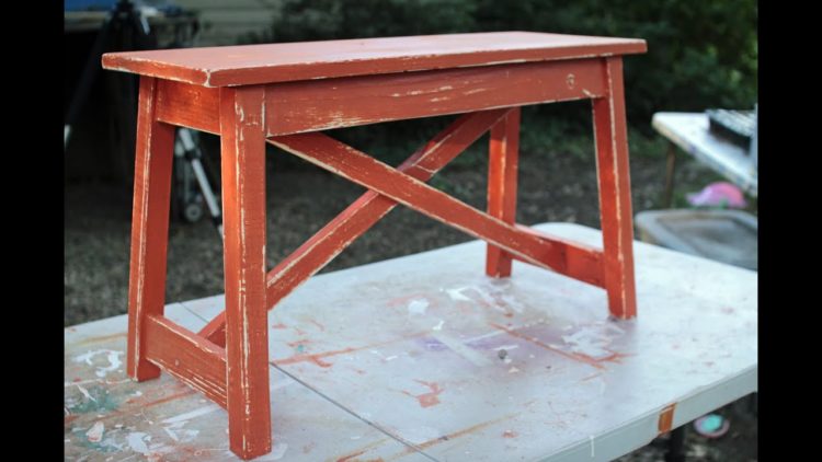 how to paint a wooden bench