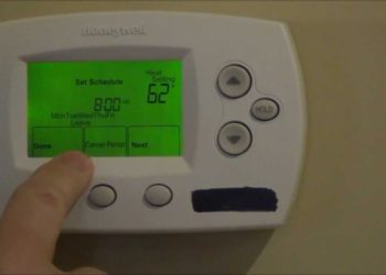 How do I set my thermostat for my heater?