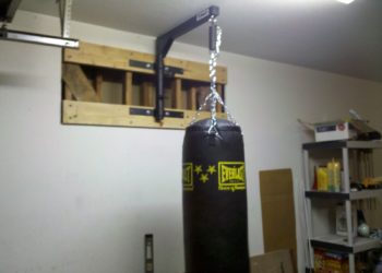 diy punching bag wall mount