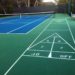 How do you resurface a shuffleboard court?