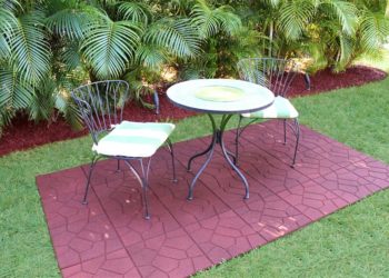 Can you put rubber pavers directly on grass?