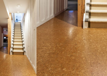 cork tiles on concrete floor