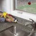 applying silicone sealant kitchen