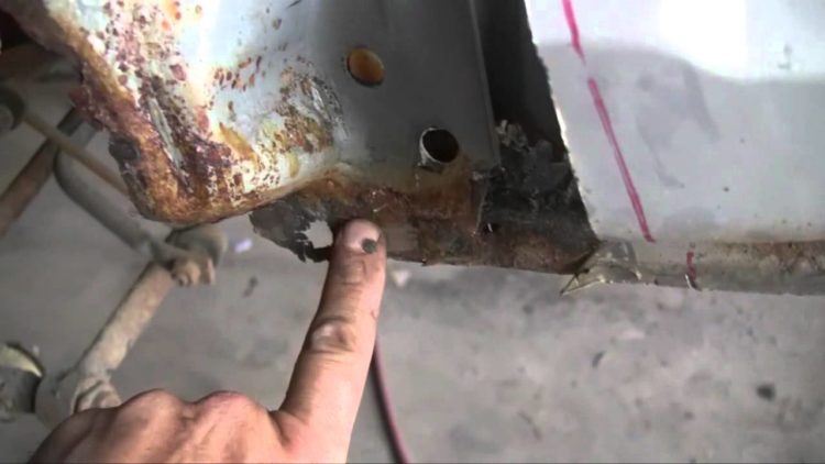 metal door frame rust repair