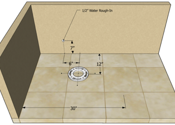 toilet rough in distance