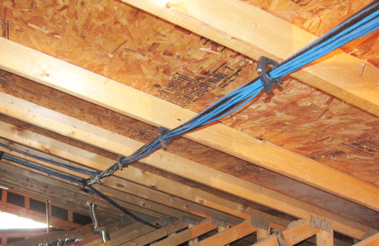 ethernet through attic