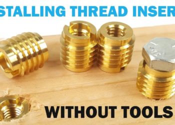 How do you install wood screw inserts?