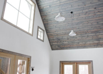 staining tongue and groove ceiling
