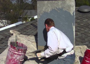 refacing exterior brick chimney