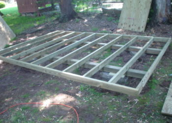 Can I build a shed floor with 2x4?