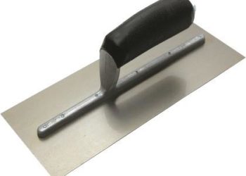 What is a curved drywall trowel used for?