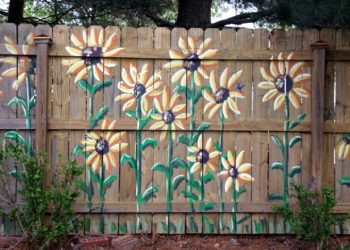 outdoor mural painting on wood