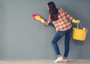 washing flat paint walls