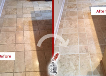 travertine floor honing