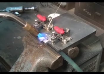 How do you use a bandsaw blade welder?
