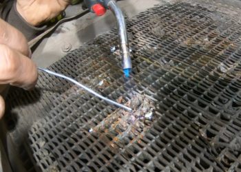 how to solder a radiator crack