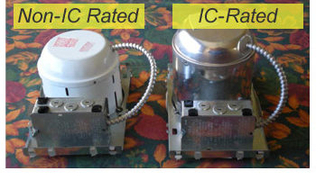 Can IC rated lights be covered with insulation?
