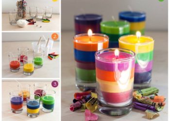 using crayons to make candles
