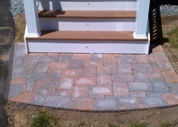 pavers for deck stair landing