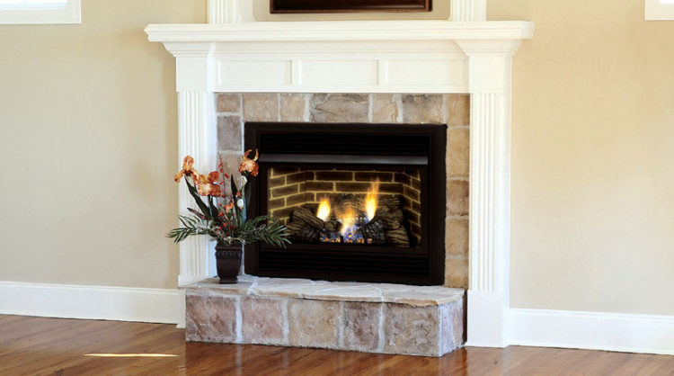 Can a gas fireplace vent sideways?