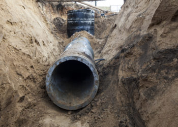 how deep should a sewer pipe be