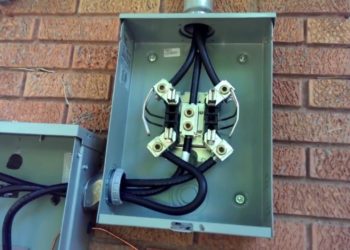 wiring meter base to breaker box