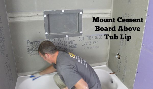 Do you install cement board before shower pan?