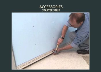 How do you start a vinyl siding starter strip?