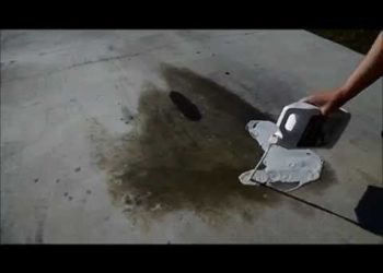how to clean transmission fluid from concrete driveway