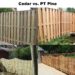 cedar vs pressure treated fence posts