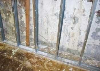 concrete basement walls flaking
