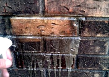 how to clean soot off exterior brick