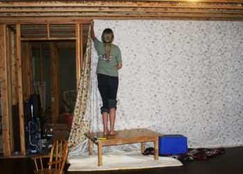 how to cover basement walls with sheets