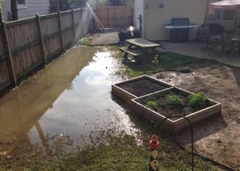prevent backyard from flooding