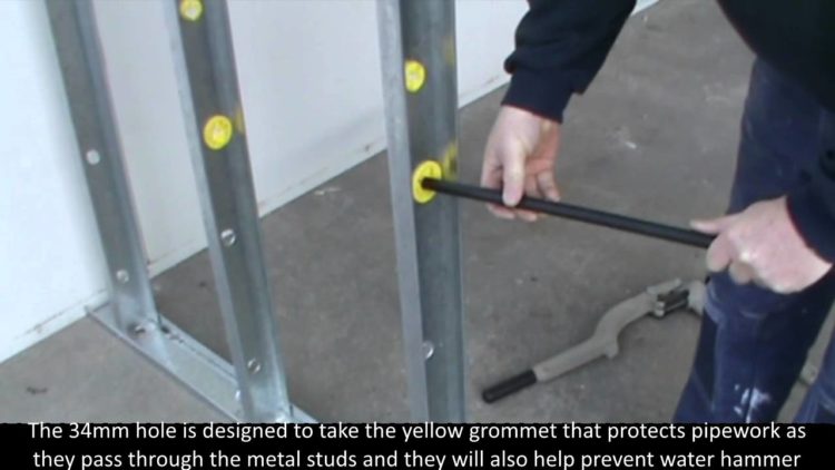 drilling into a stud