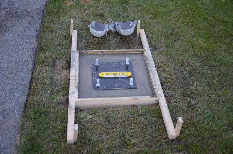 concrete basketball post