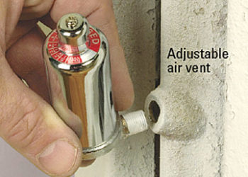 how to adjust steam radiator vent air valve
