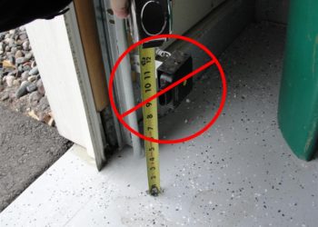 garage door opener safety sensor height