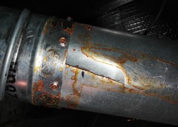 How do you inspect a flue pipe?