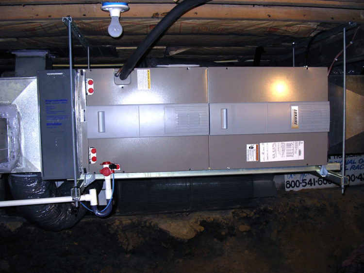heat pump in crawl space