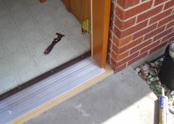 how to install a door threshold replacement