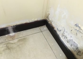 leak in bathroom wall
