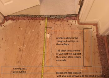 how to find floor joists under linoleum