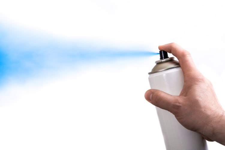can you spray eggshell paint