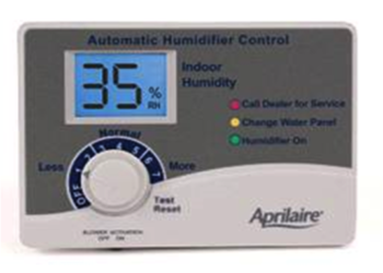 How do I reset my Aprilaire humidifier?