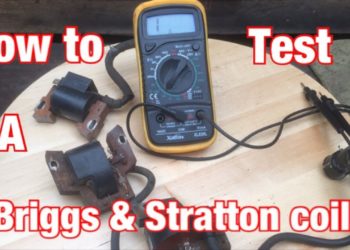 How do you test a Briggs and Stratton coil with a multimeter?