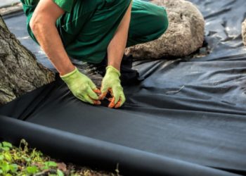 stop weeds from growing under deck