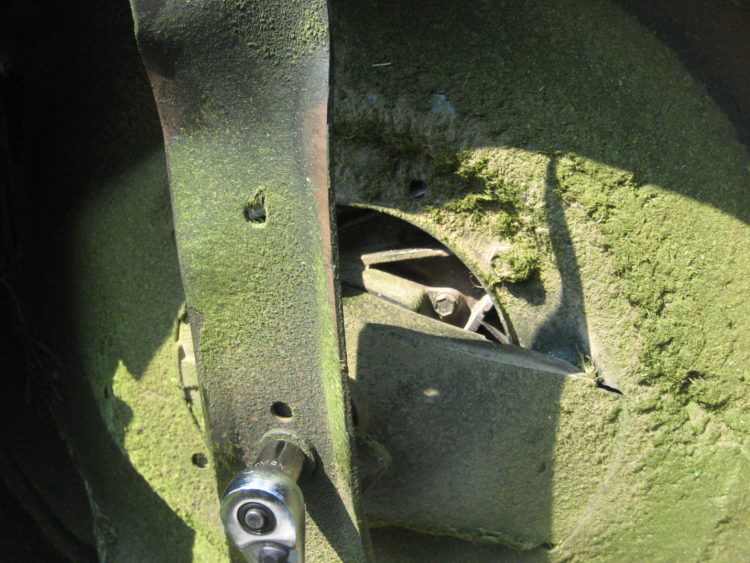 lawn mower blade nut won t come off