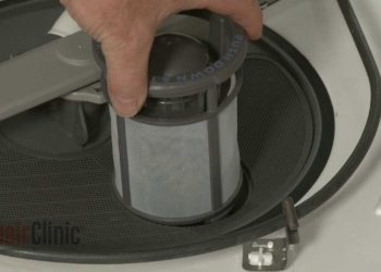 how to remove filter in dishwasher